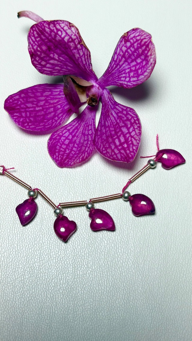 Glass Filled Ruby Smooth Heart Shape / 含浸ルビー スムースハートシェイプ