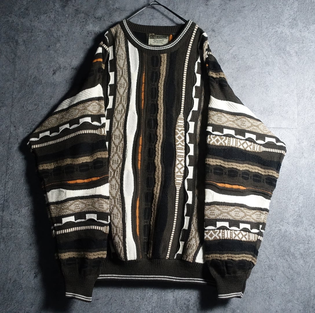 Multicolor 3D Pattern Design Knit