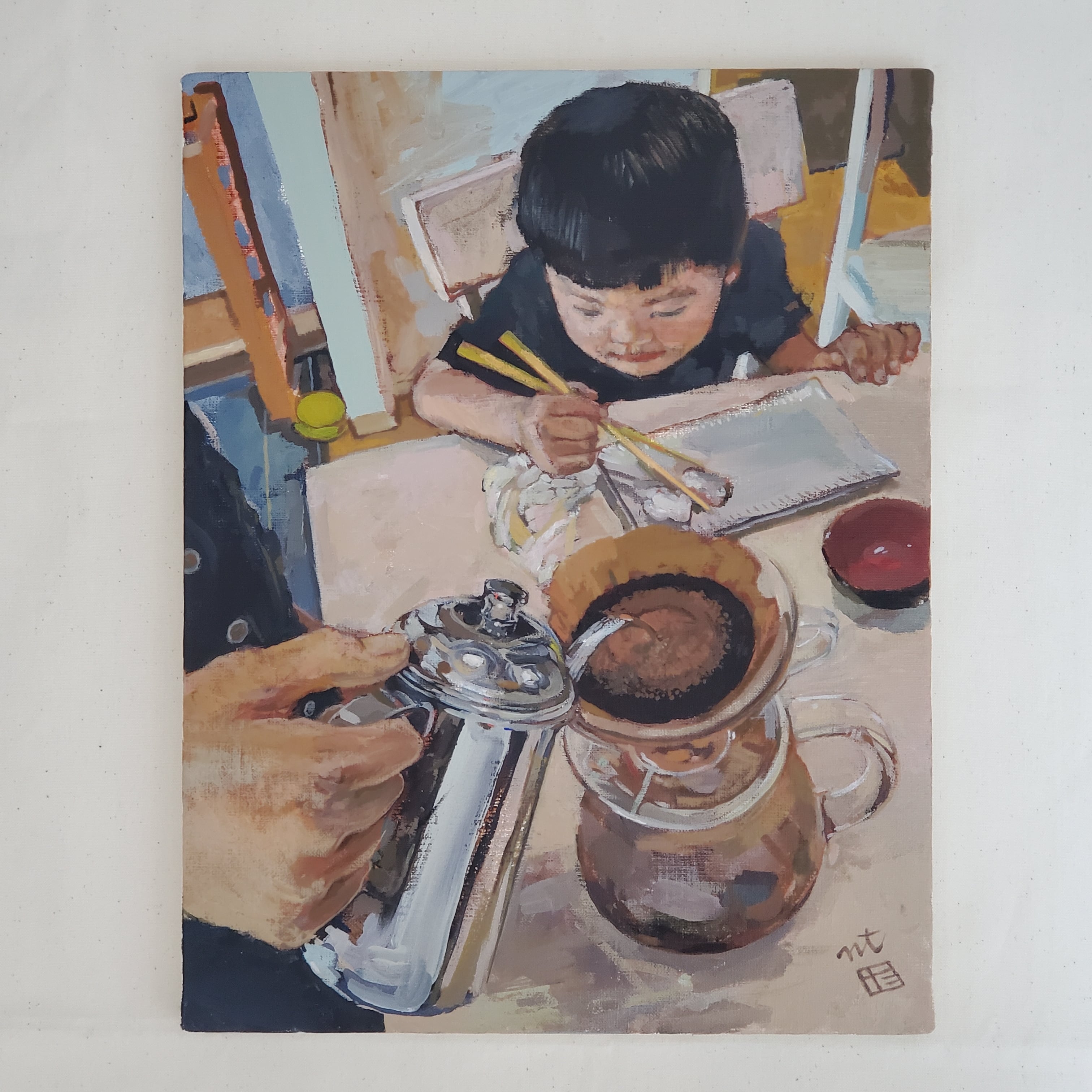 アクリル画 COFFEE TIME | T's ARTWORKS にしもりただし