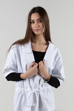 ウクライナ刺繍ヴィシヴァンカ　手刺繍　レディース・フリーサイズ