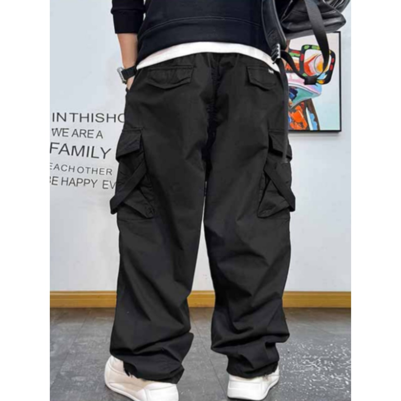 Loose fit cargo pocket pants  1096 - 11