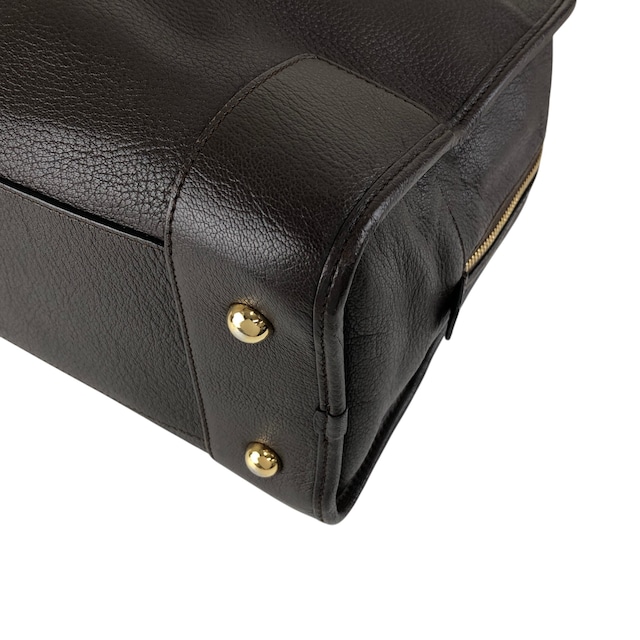 LOEWE ロエベ アマソナ36 ハンドバッグ ダークブラウン アナグラム レザー ボストンバッグ vintage ヴィンテージ オールド ihmrwb
