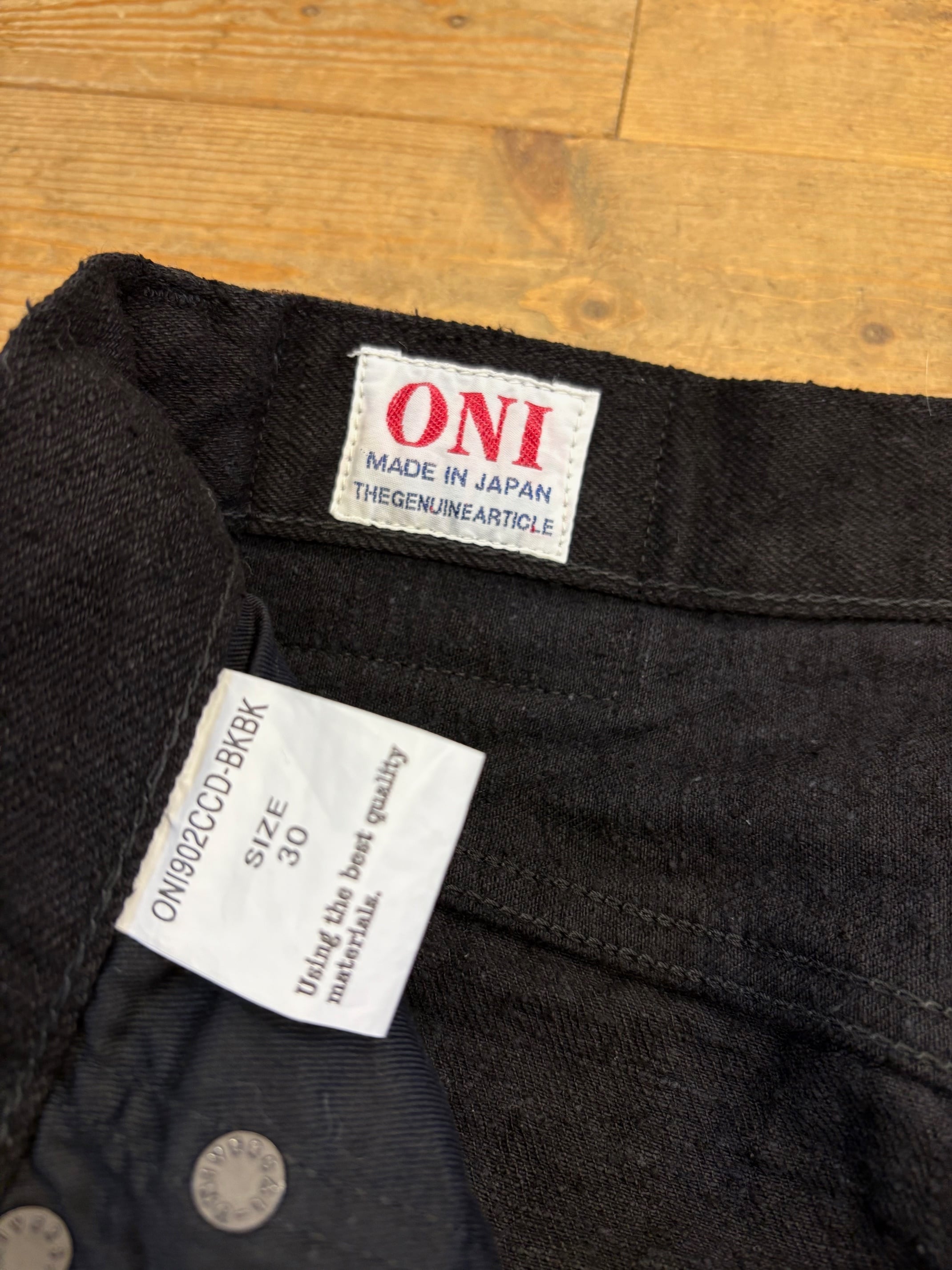 鬼デニム ONI DENIM 902 CCD-BKBK 15oz Crushed Concrete Denim BLACK