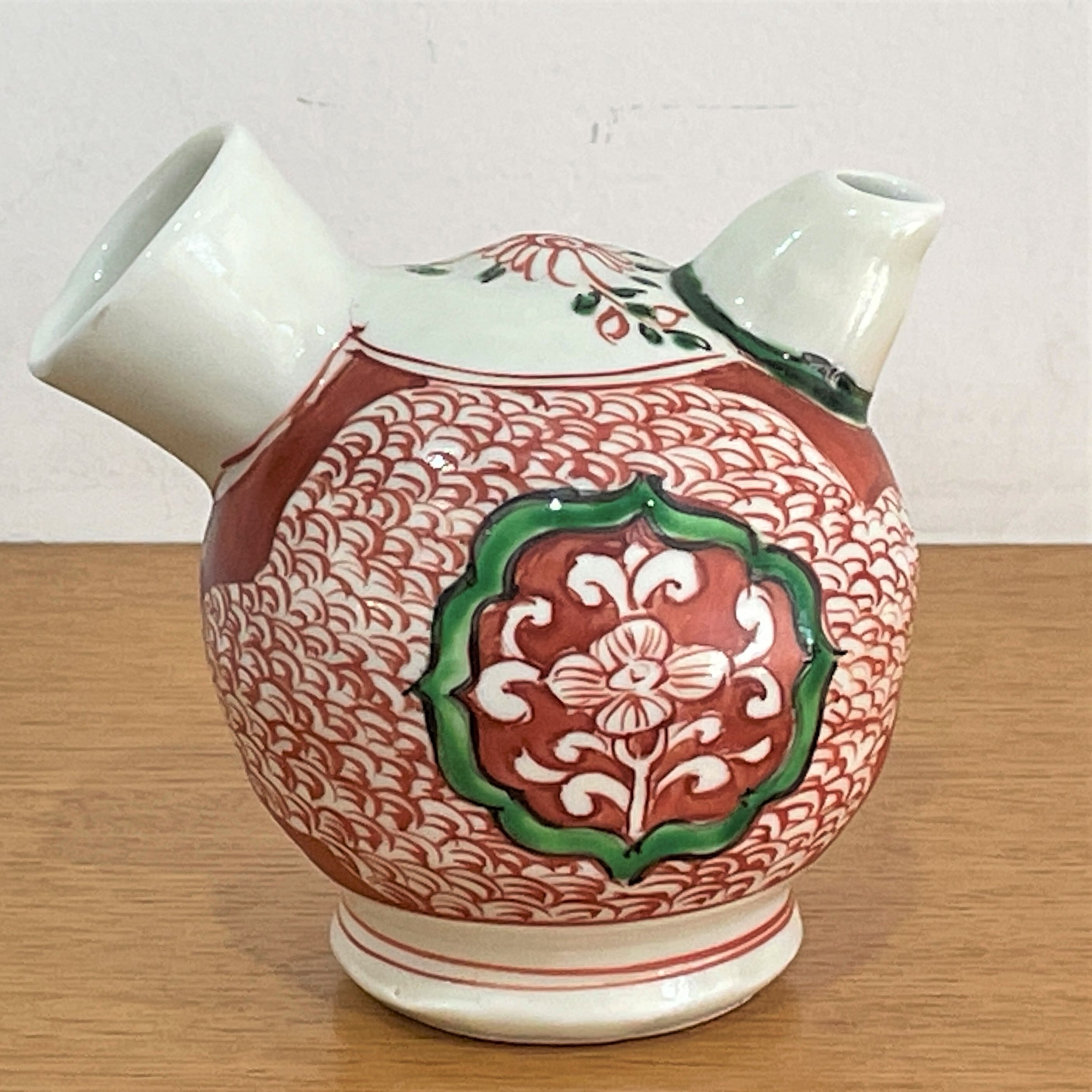 置物 徳利 二口燗 おうち時間 吉祥文様 手作り 手描き 一点物