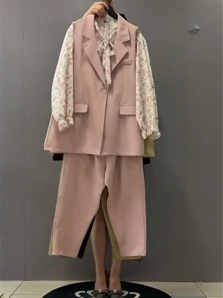 スタイルリボンフローラルシャツ スプリングスタンダードスリム レトロ 大きめサイズ 春物 花柄 ミックスインファッション20735162957