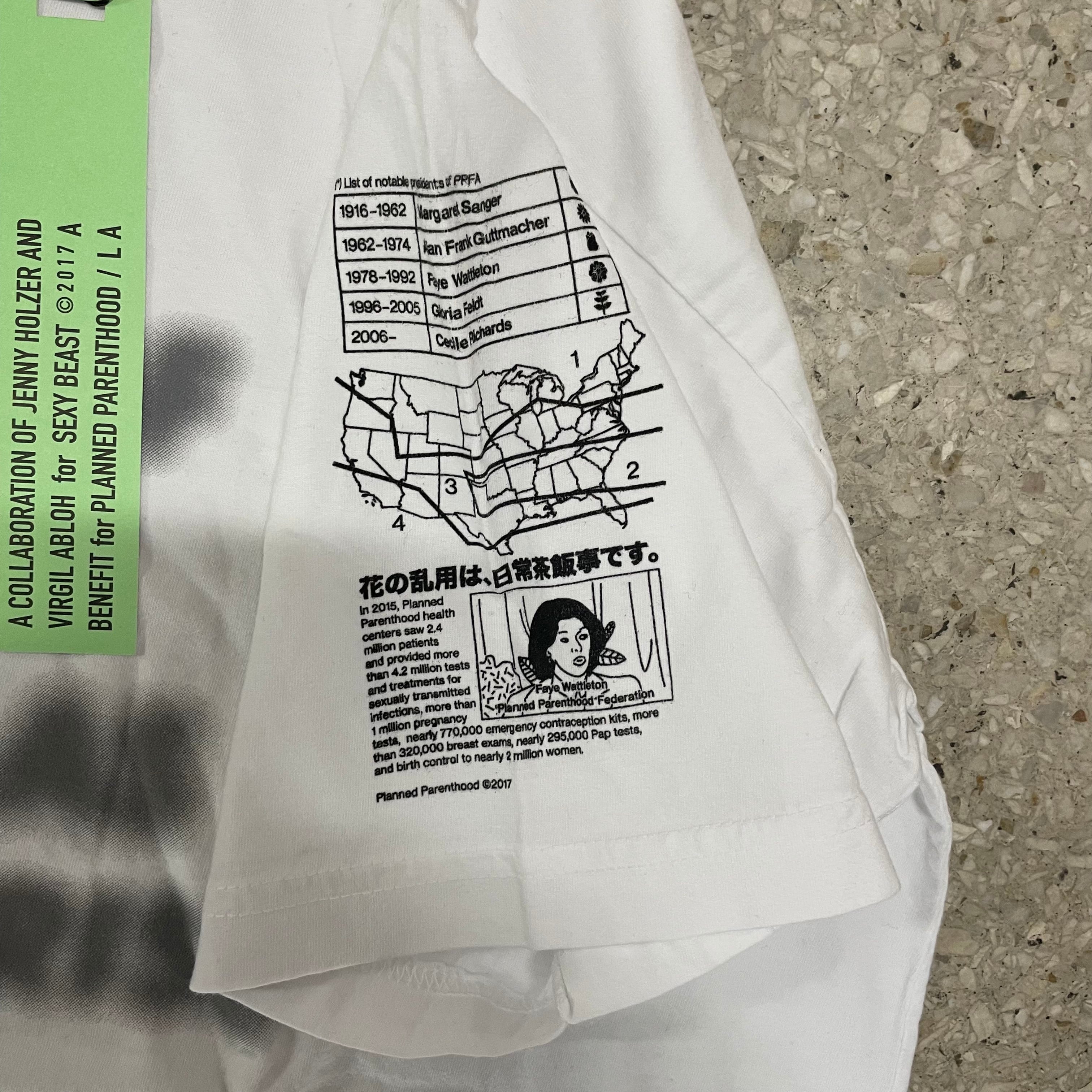 Jenny Holzer × Virgil Abloh Flower Tシャツ L | 西田商店