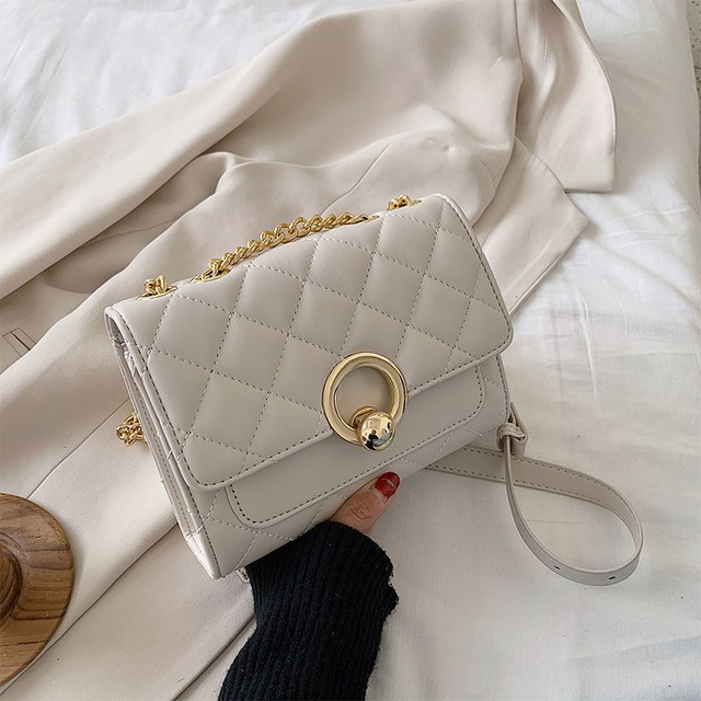 バッグレディース2020新潮メッセンジャーバッグファッション野生ショルダーバッグバージョンの菱形刺繍糸チェーン小さな正方形バッグ Tiancai_Wing_Bag4683418