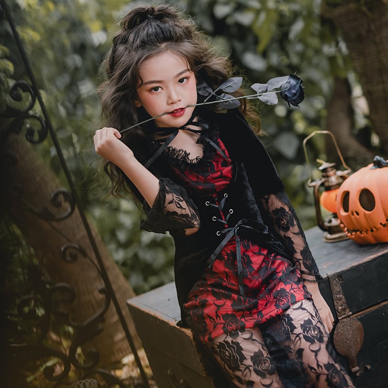 3558ハロウィン コスプレ衣装 コスチューム 仮装 キッズ 女の子 子供 衣装 吸血鬼 魔女 ヴァンパイア ゾンビ 幽霊 満天屋