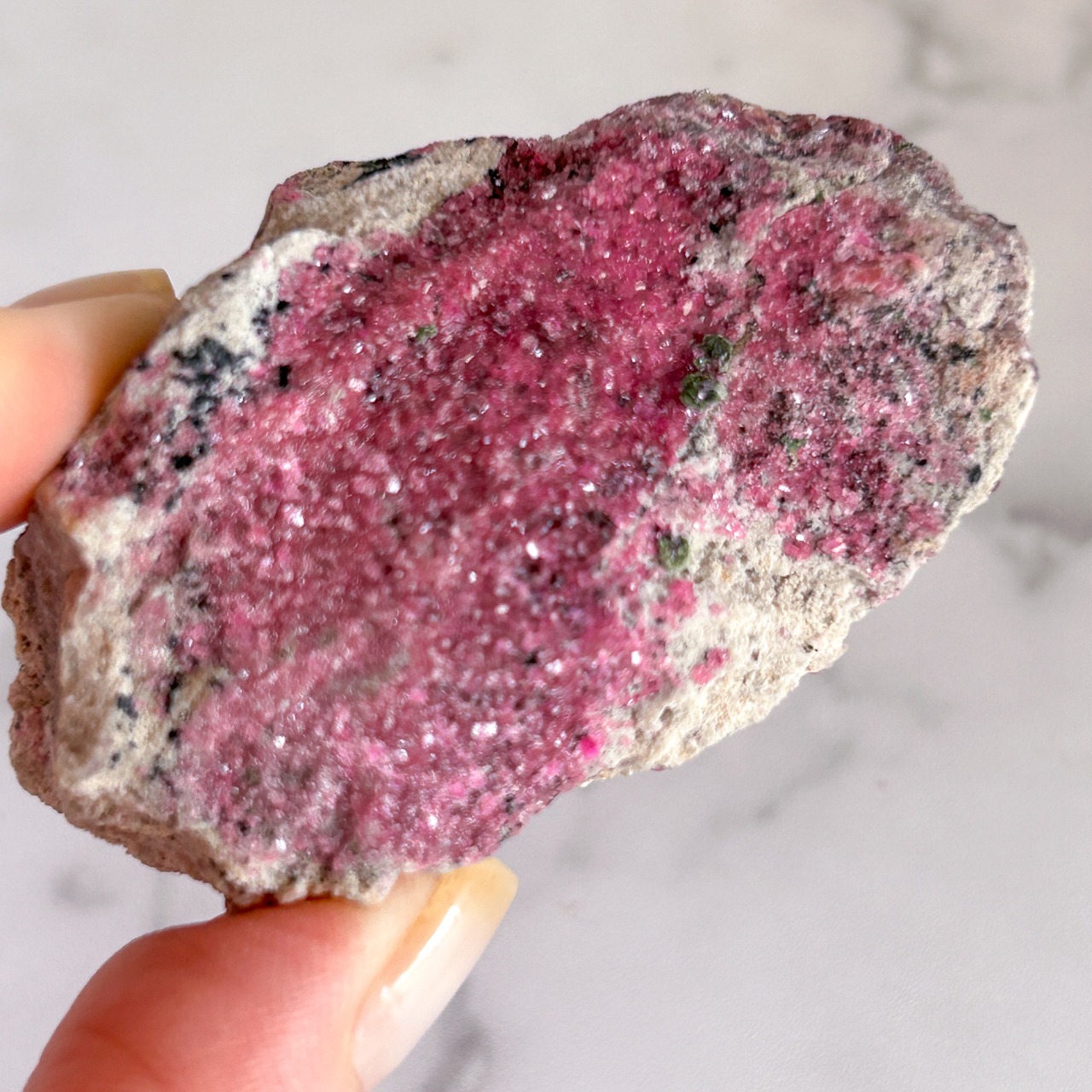 ピンクコバルトカルサイト with マラカイトA