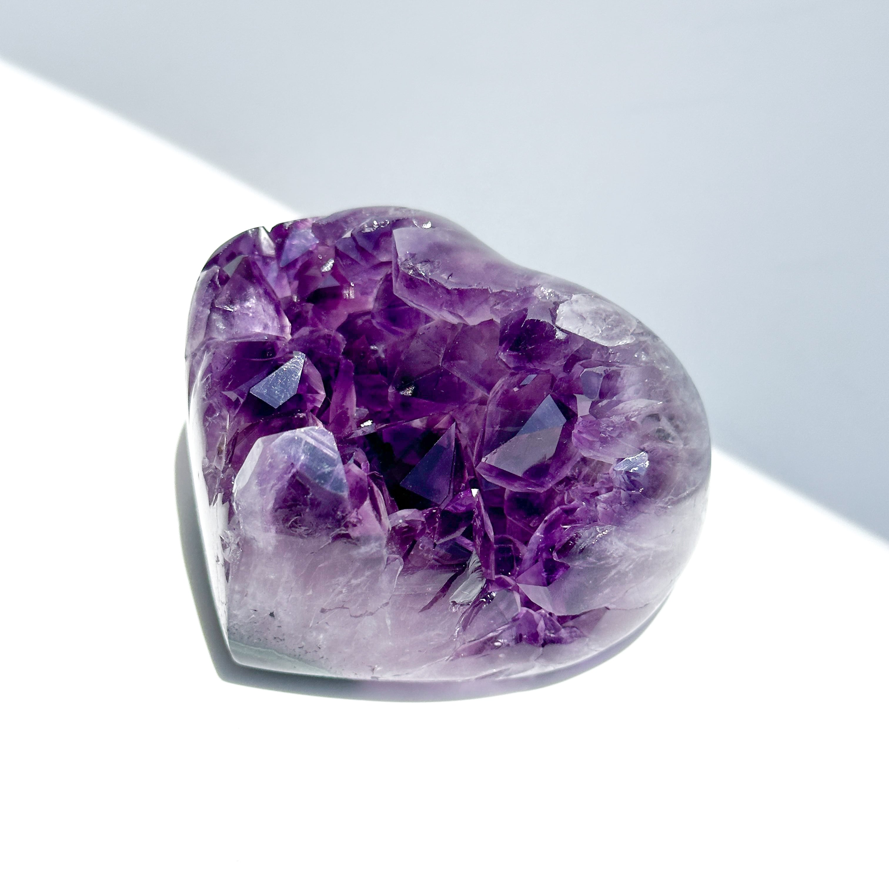 ウルグアイ産アメジスト ハート13◇ Amethyst ◇天然石・鉱石