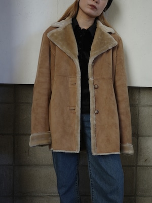 〈vintage〉mouton beige coat