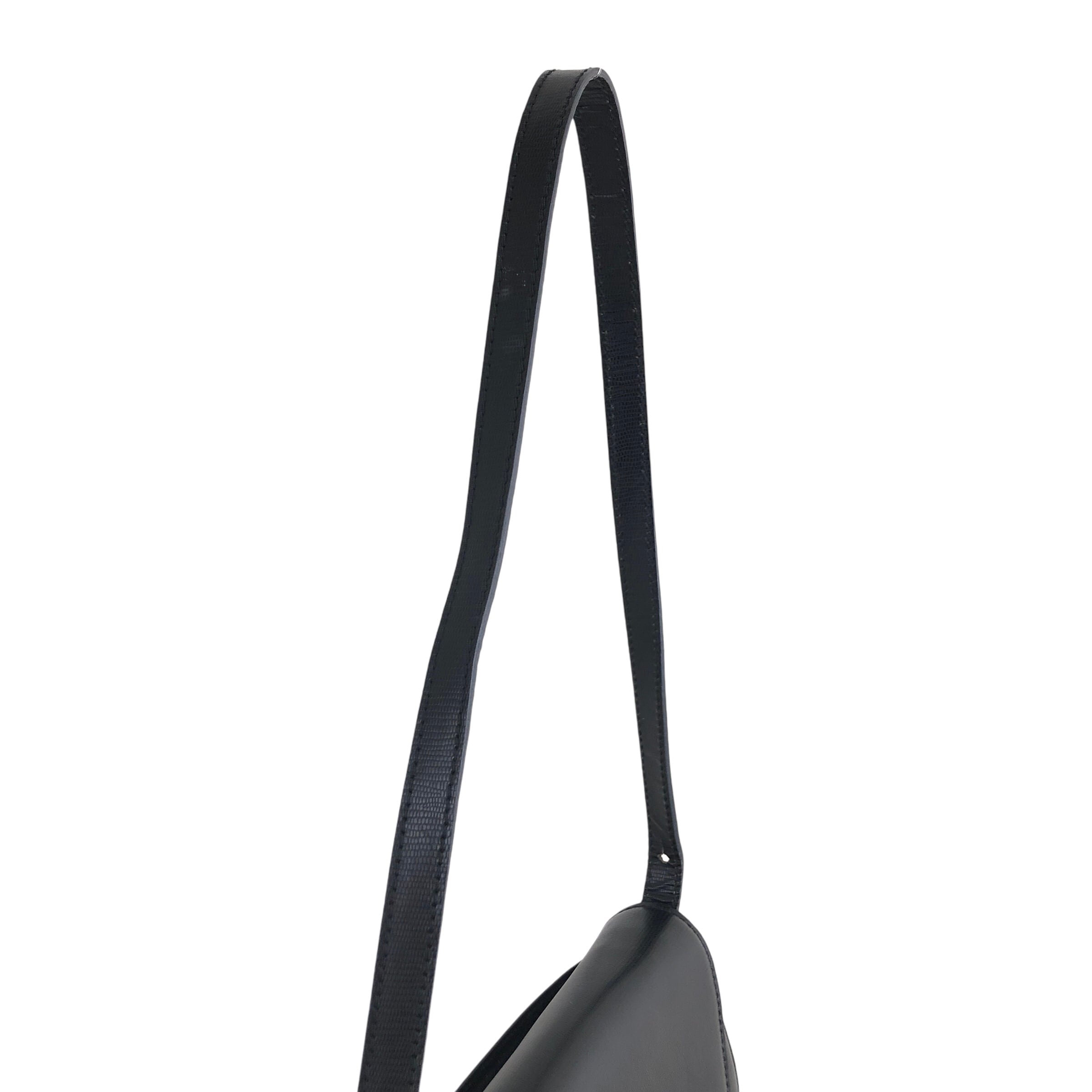 CELINE セリーヌ ショルダーバッグ ブラック サークルロゴ レザー