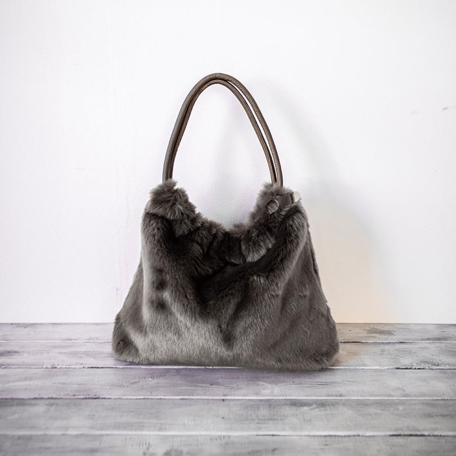 上質エコファー大人の巾着トートバッグ