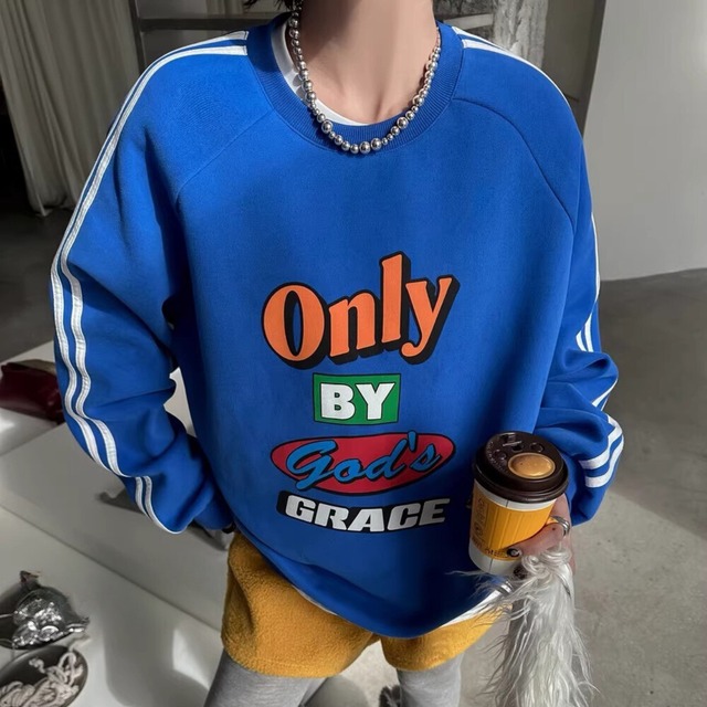 ロゴメッセージラグランスウェット(4color)　R01521