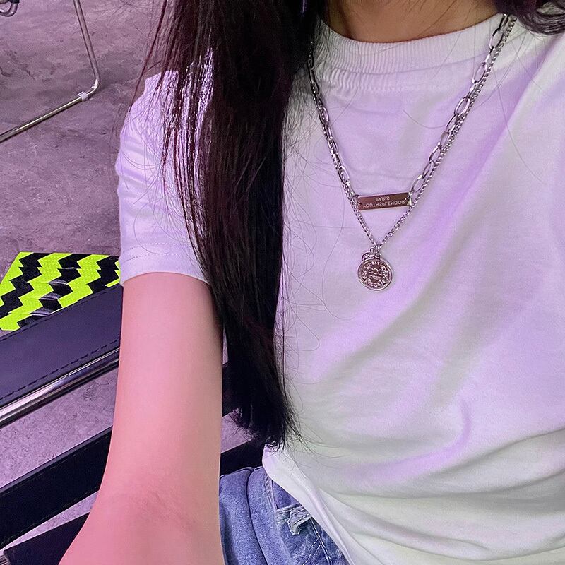 ネックレス サマースタンダードアクセサリー チェーン レトロ レース 夏物 ブラック・アイド・ピーズ36408232031