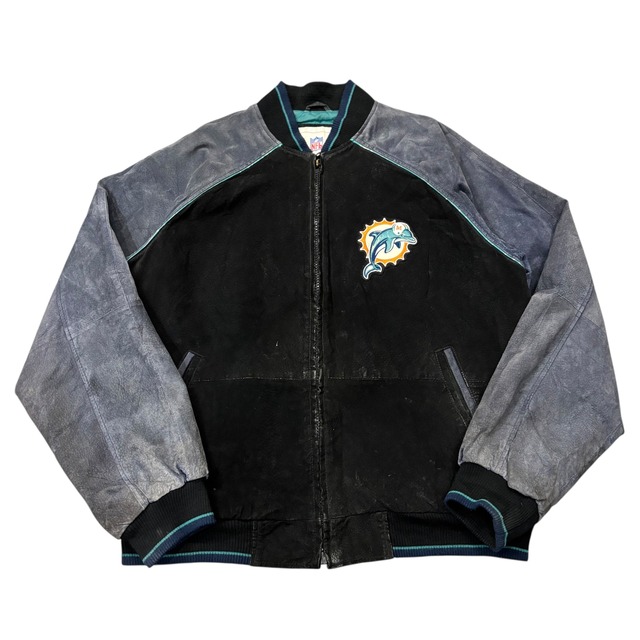 【古着】90's〜00's "NFL"Miami Dolphins Suede Stadium Jacket