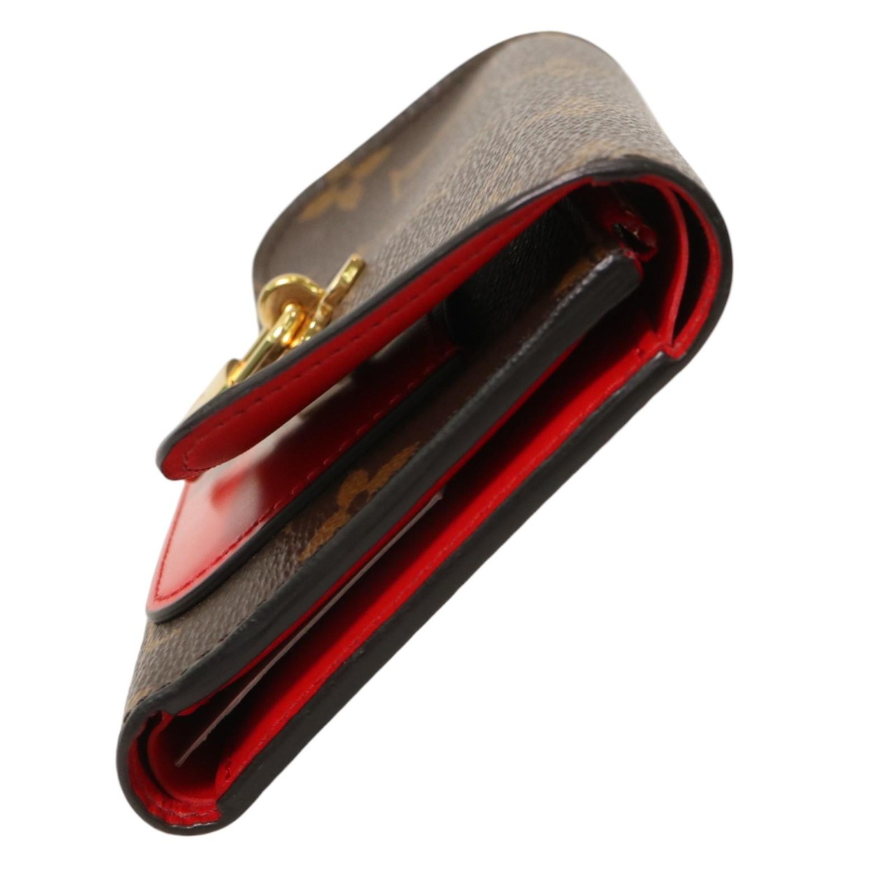 LOUIS VUITTON ルイヴィトン  モノグラム M62567 ポルトフォイユ・フラワー  PVC 財布 ブラウン A-7370