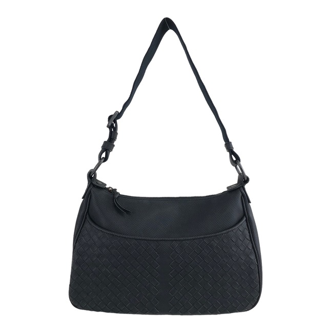 Bottega Veneta ボッテガ・ヴェネタ ショルダーバッグ ブラック ナイロン ホーボー vintage ヴィンテージ オールド igdbse