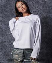 ◆ラメ加工 レタリングロゴ L/S Tee◆rp-26102