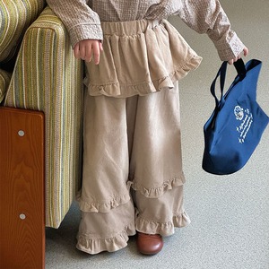 秋多重フリル巻きスカートデザインボトムス