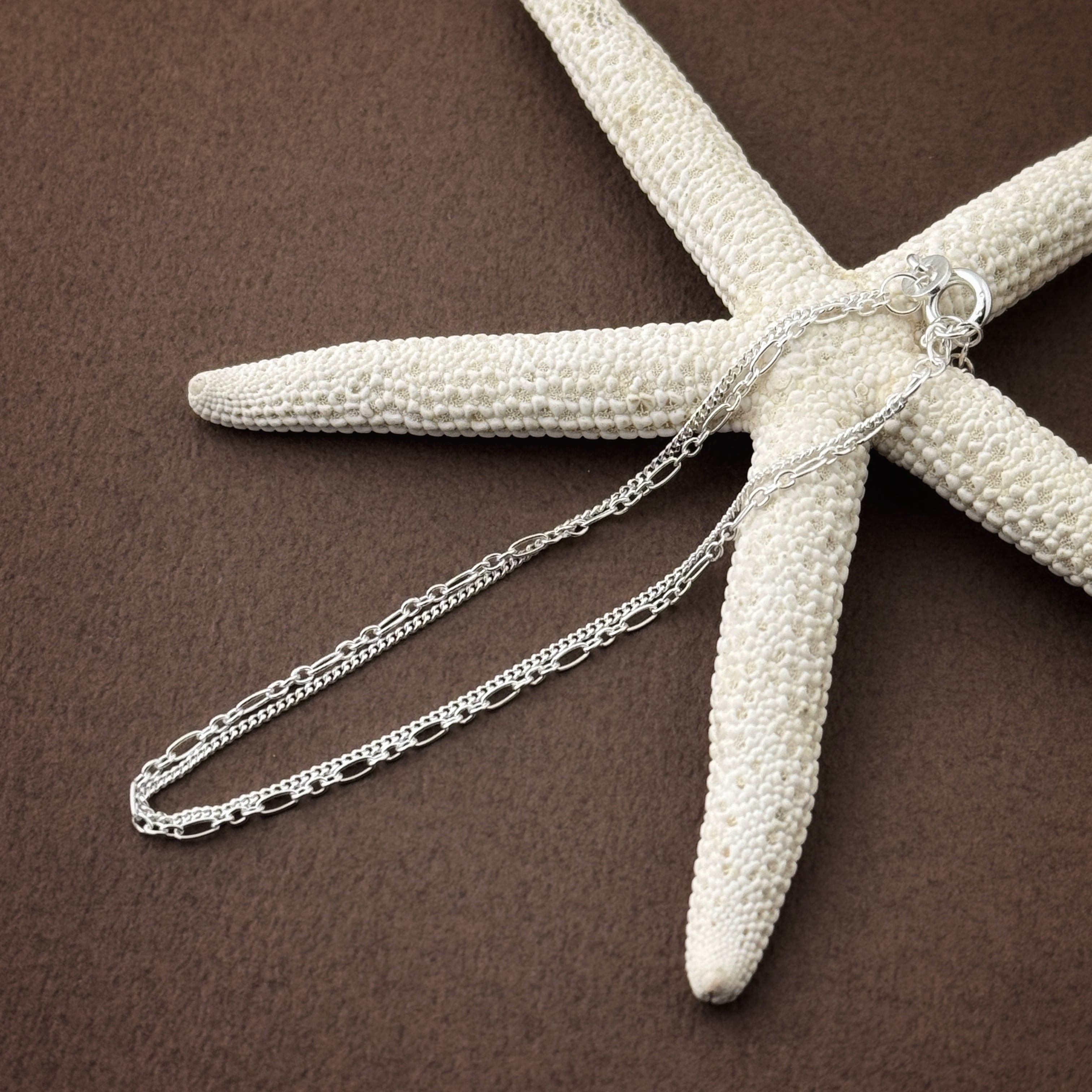 LA MOLLLA / ラ モーラ⭐︎ブレスレット⭐︎５８本 ブレスレット ダブルチェーン キヘイ アンド フィガロチェーン