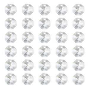 【人気】PATIKIL 30個パック サンキャッチャー 14mm 八角 1穴 水晶ボール 吊り下げ水晶プリズム 窓用 アクセサリー DIY ミックスカラー