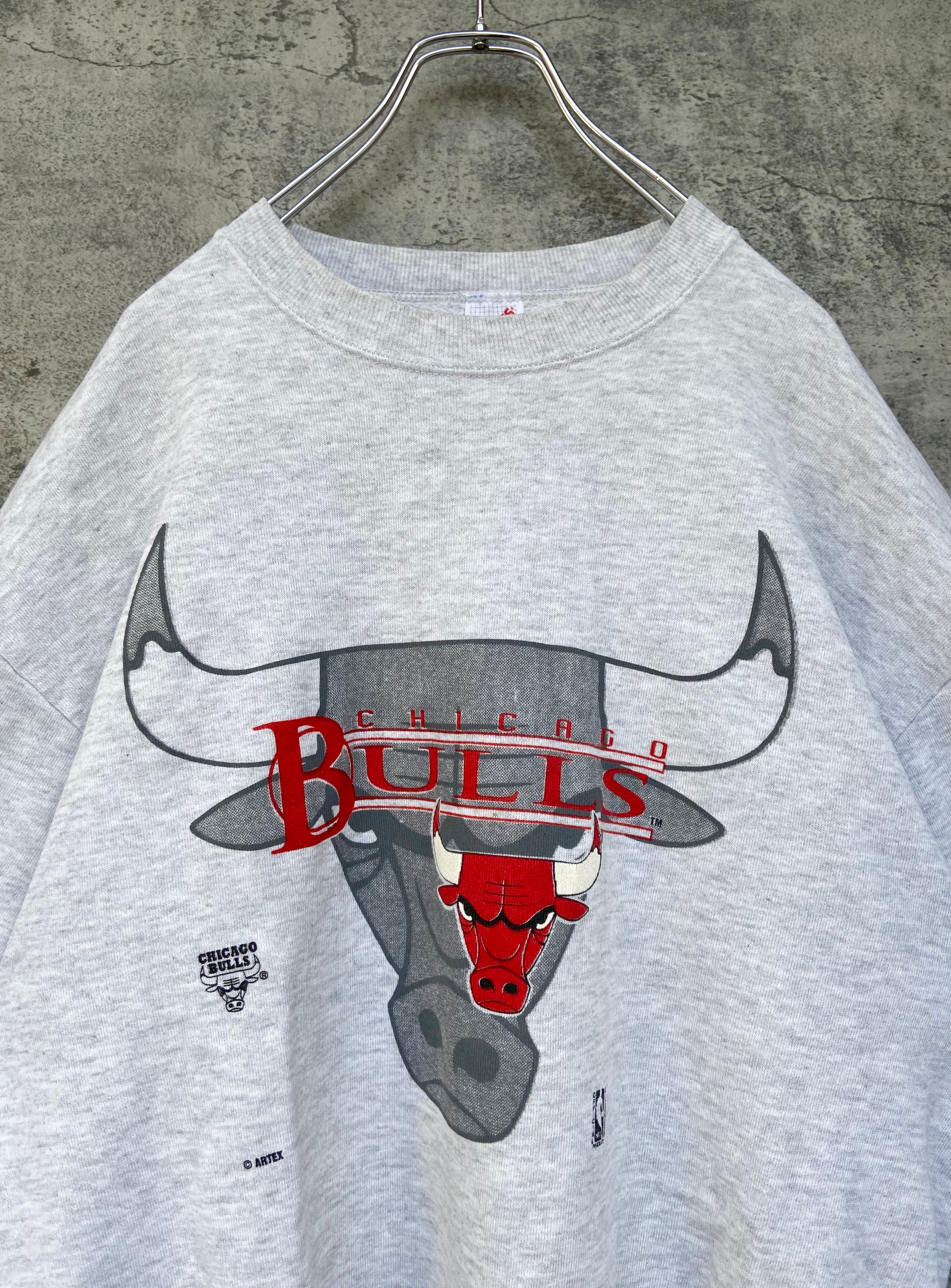 USA製 90s Chicago Bulls シカゴブルズ 刺繍 スウェット NBA  霜降り