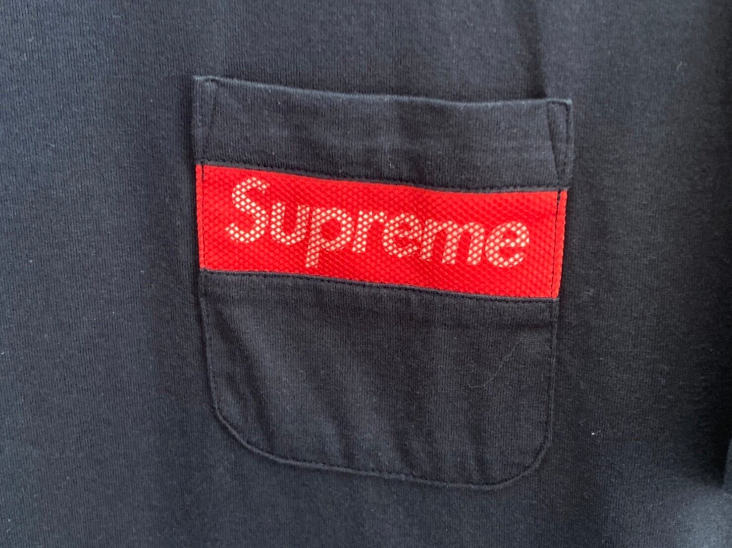タイムセール！Supreme つかも mesh stripe pocket tee 
