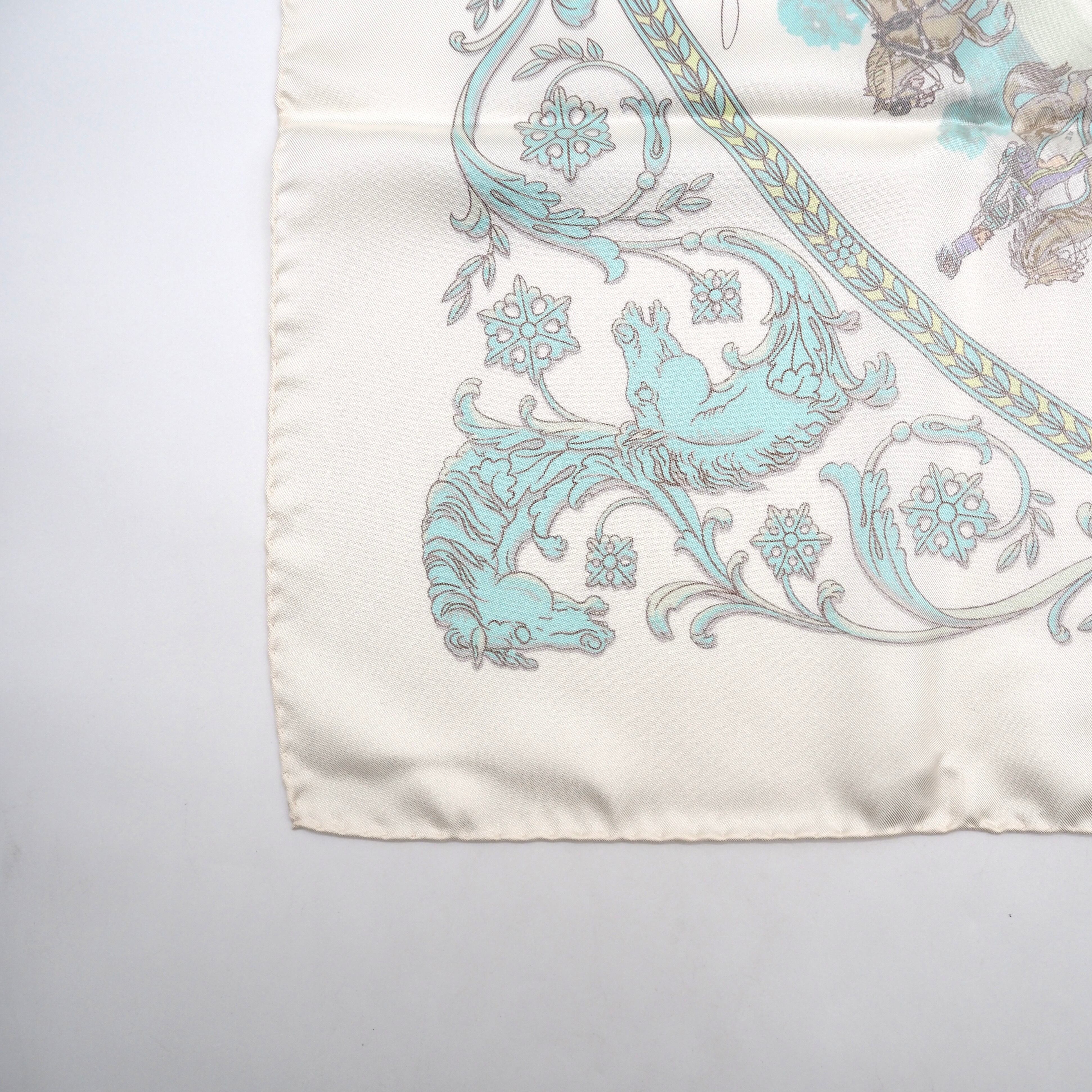 HERMES La Promenade de Longchamps スカーフ カレ90 シルク エルメス