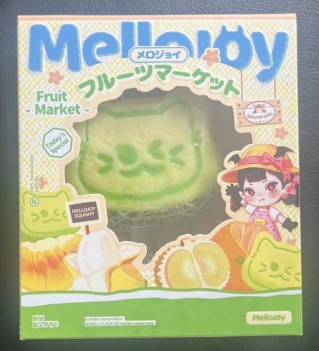 新作メロジョイ　フルーツマーケット　メロンにゃん　ムースクリーム mellojoy メロジョイ スクイーズ フルーツマーケット メロンにゃん