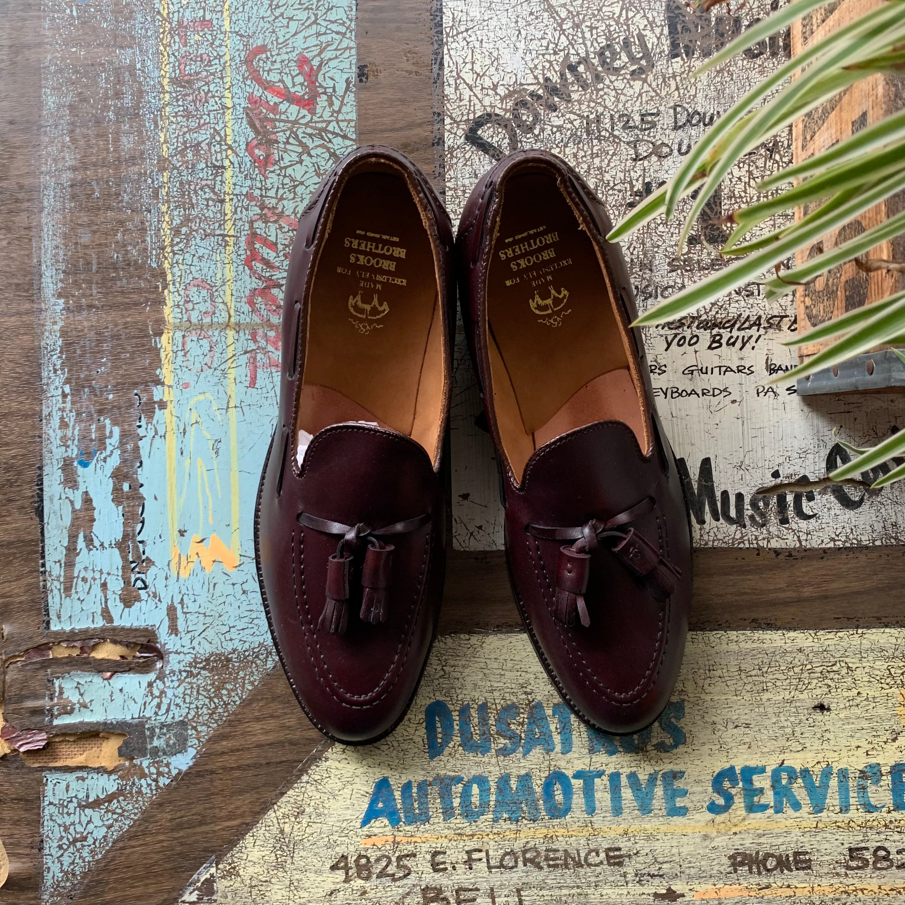 Brooks Brothers x Alden” Tassel Loafer.5C/Burgundy Calf   Rei mart