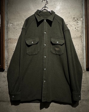 【Caka】90's “Calvin Klein Khakis” Vintage Cashmere Blend Vintage L/S Wool Shirt