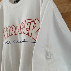 【THRASHER/STARTER】スラッシャー×スターター コラボ Tシャツ 半袖 ロゴ 刺繍 Lサイズ US古着 アメリカ古着