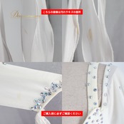 社交ダンス 衣装 Wish plus ウィッシュプラス ドレス ワンピース スタンダード パープル系 ホワイト系 白 紫 フリル レース フロート デモ 競技 ダンス パーティ 発表会 花 上品 かわいい きれい 発表会衣装