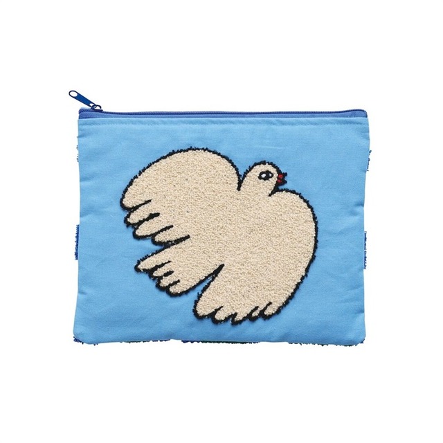 【OLYA】Fluffy Flat Pouch  bird