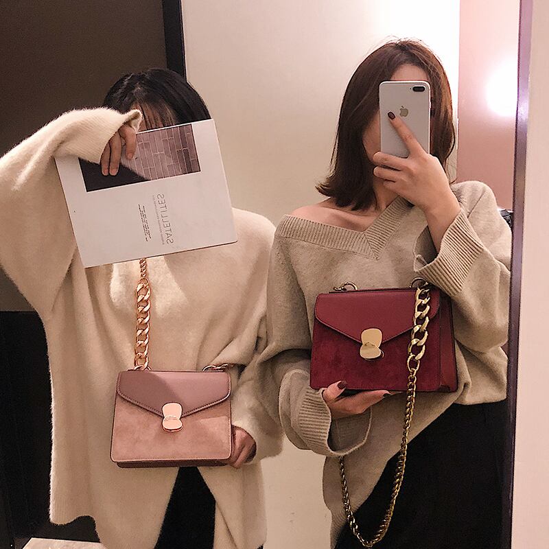 香港スタイルの小さなバッグ女性2020新しい冬のファッションマット小さな正方形のバッグシックなチェーン野生のショルダーメッセンジャーバッグ Tiancai_Wing_Bag6355934