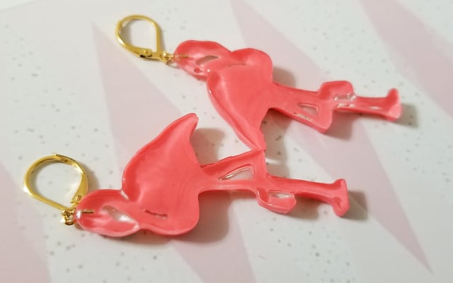 50'sフラミンゴピアス・イヤリング/Rockabilly ロカビリー ハワイアン