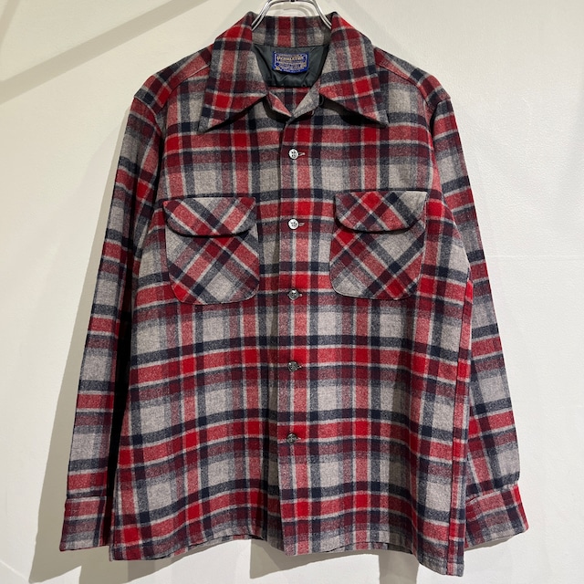 70s PENDLETON Wool Shirt 70年代 ペンドルトン ウールシャツ 赤ベース M