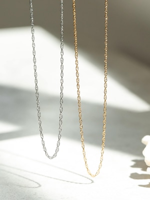 316L simple overlap chain necklace （幅:3㎜） #n56