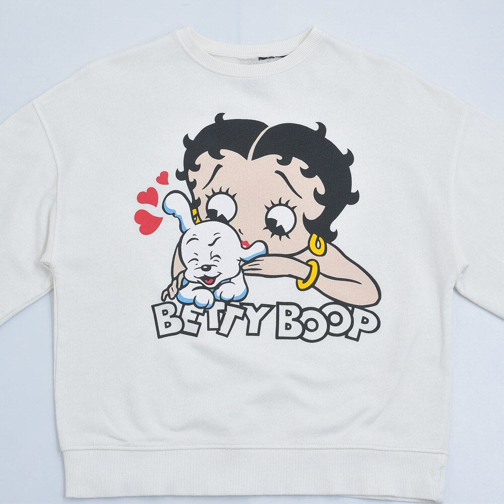 BETTY BOOP ベティ・ブープ プリント スウェットシャツ ベティ BETTY BOOP ベティ・ブープ プリント スウェットシャツ ベティ
