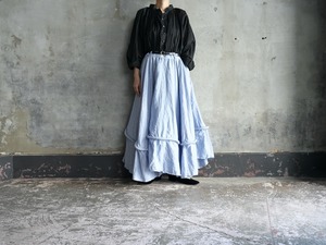 kaval Indigo linen washer JOUMON Skirt saxe blue