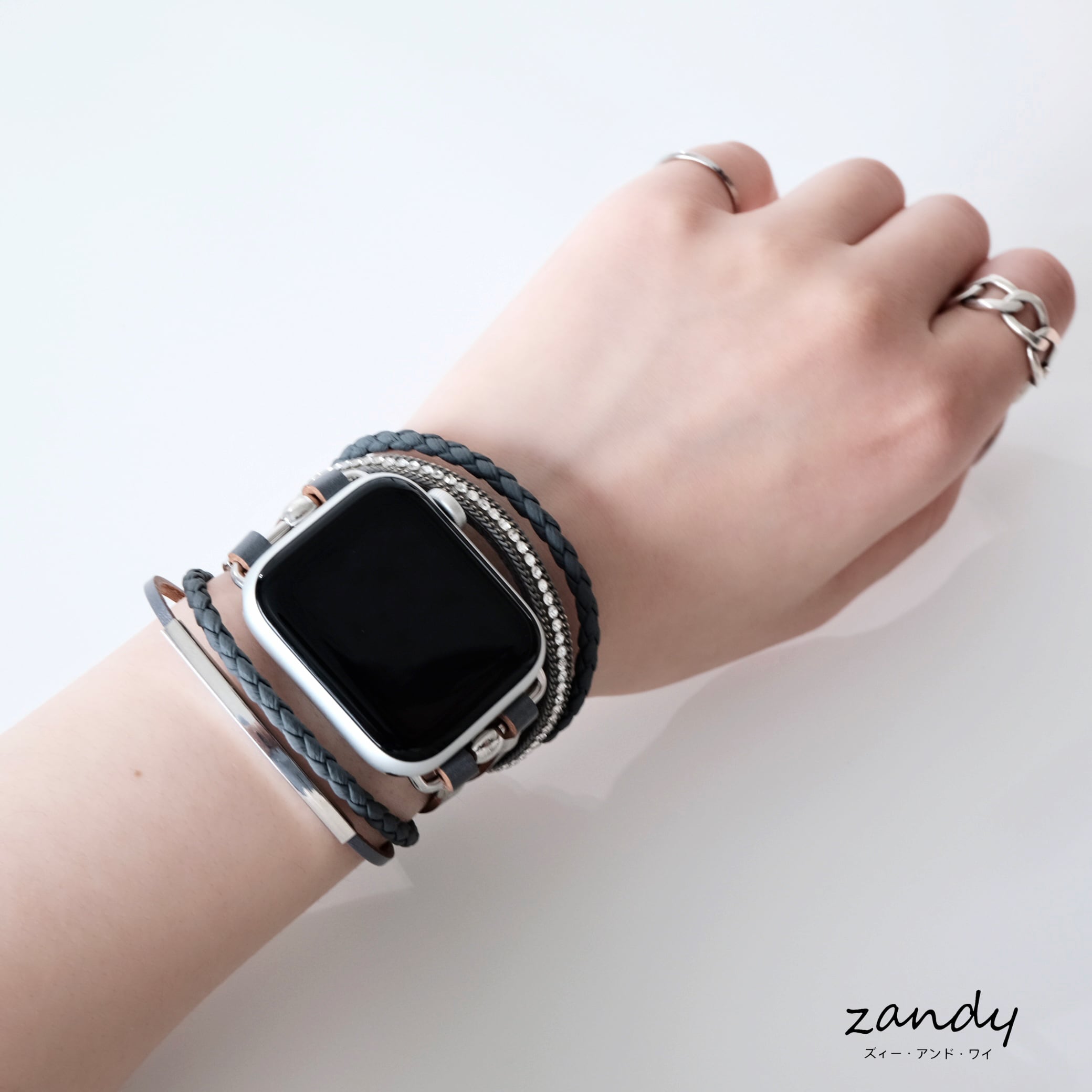 【Anne 】AppleWatch バンド ブレスレット★ レザーブレスレットバンド】B003 アップルウォッチバンド 革