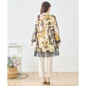 TRUBE アートプリントメッシュ切替シャツ【M~L】ブラック