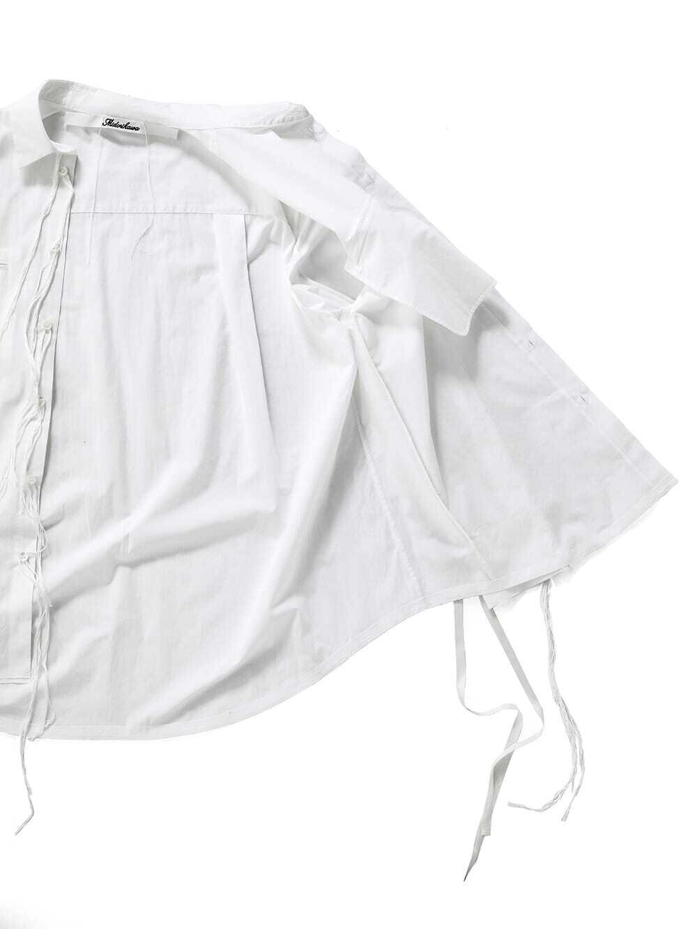 24SS】Midorikawa WAIST ZIP SHIRT (WHITE) MID24SS-SH04 | IAAAM