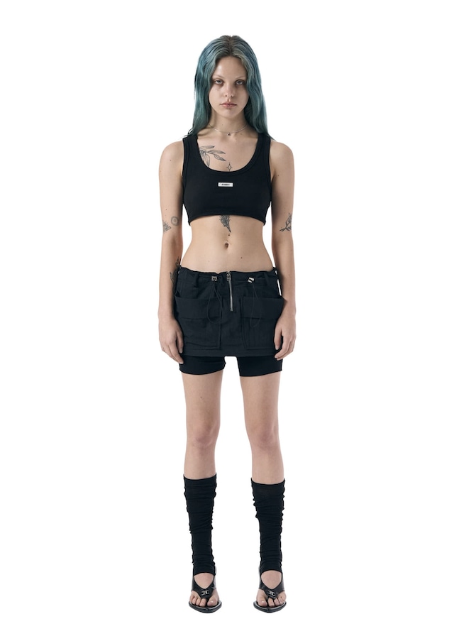 [BOHEMIAN SEOUL] STRING CARGO MINI SKIRT , BLACK 正規品 韓国ブランド 韓国通販 韓国代行 韓国ファッション bohemseo ボヘミアンソウル