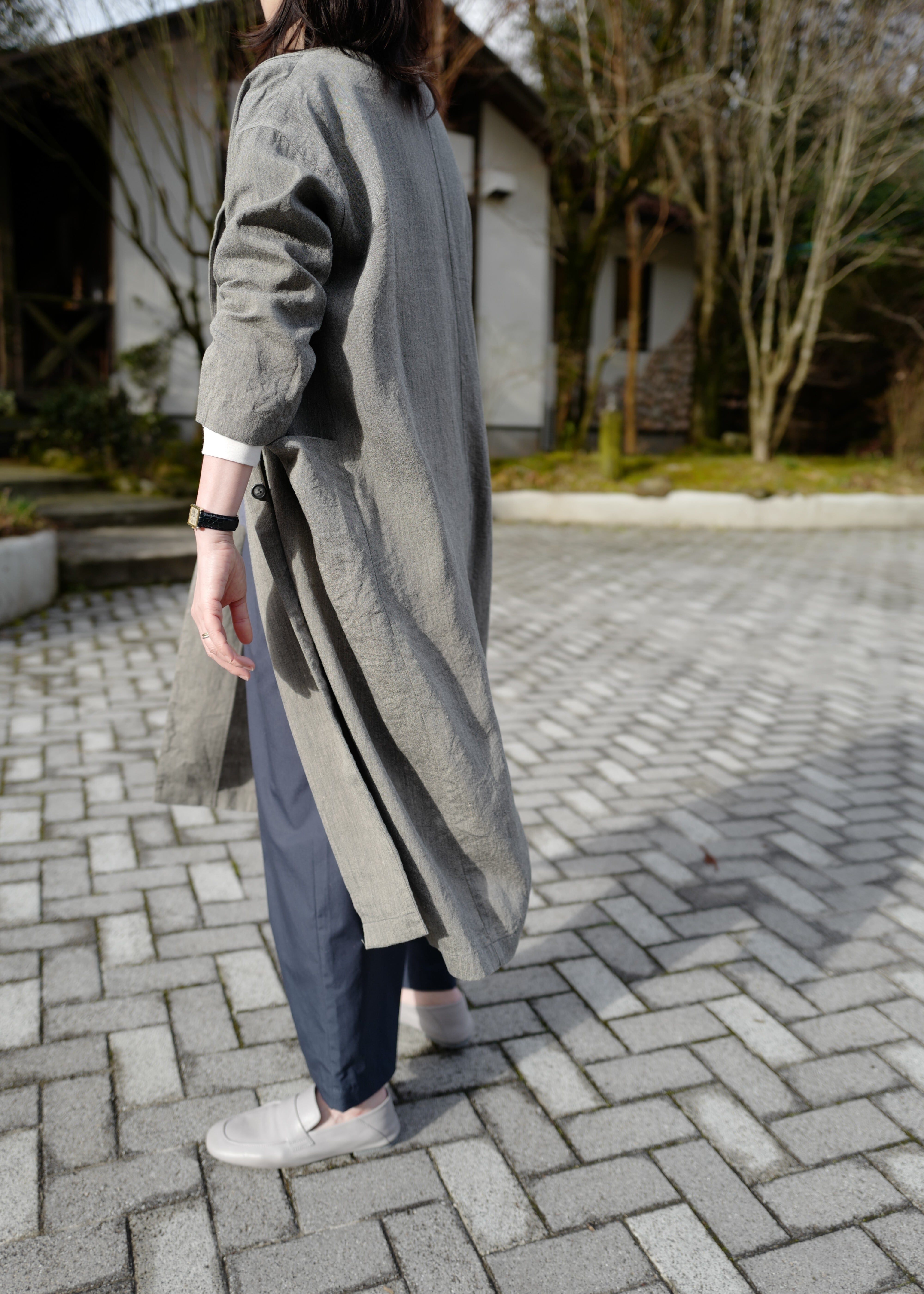 evam eva ｜linen washi long jacket | robin ASO