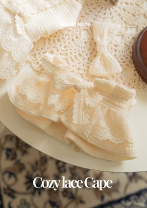 予約【pecoramou select】Cozy lace Cape