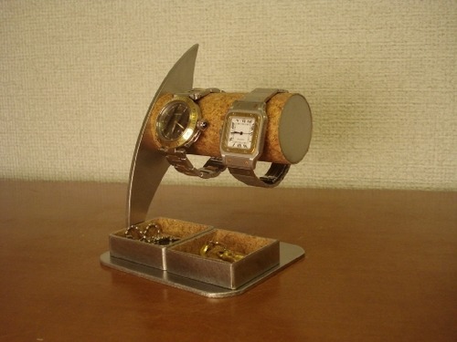 腕時計スタンド 腕時計スタンド おしゃれ　腕時計スタンド 高級　腕時計スタンド かわいい　ウオッチスタンド　ダブルトレイ付き腕時計スタンド　No.81024