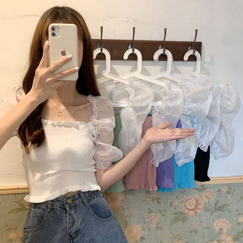 サマーTシャツ メッシュニットセーター 夏物 ステッチ YY-ファッション39805131200