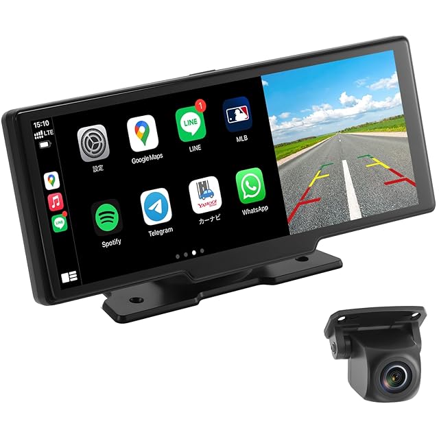 ワイヤレスCarPlay &Android Auto 車載モニター 10.26インチIPS方式